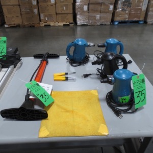 (lot) air duster, screwdrivers, air pump