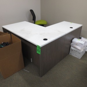 Maverick desk with return, chair