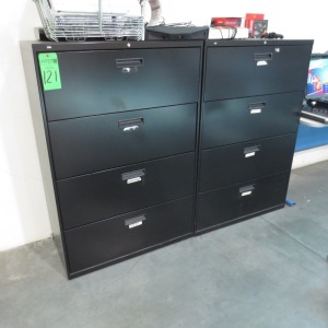 (2) four drawer lateral file cabinet