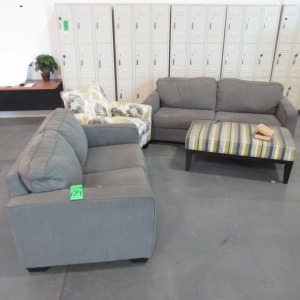 (2) sofa and sofa chair
